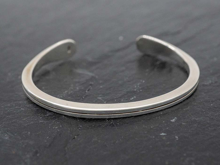 Sterling Silver Cuff w/ Flanged Ends