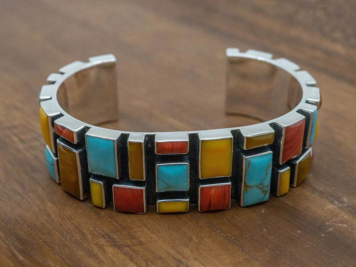 Wide Tejano Mosaic Cuff