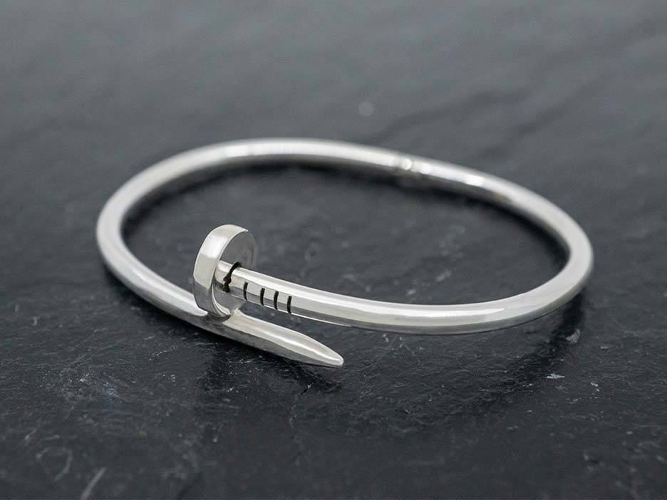 MATTE STEEL NAIL BRACELET FOR MENMATTE STEEL NAIL BRACELET FOR MEN - Matte  Steel Nail Bracelet For Men. | Bracelets for men, Nail bracelet, Mens  jewelry