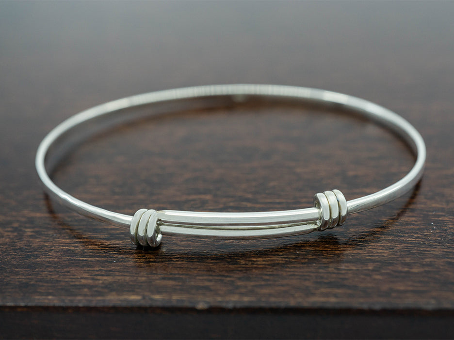 Small Elephant Style Hinged Bracelet