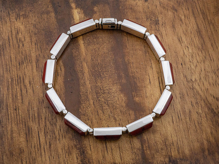 Red Jasper Rectangles Bracelet