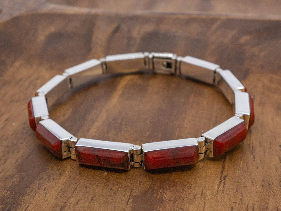 Red Jasper Rectangles Bracelet