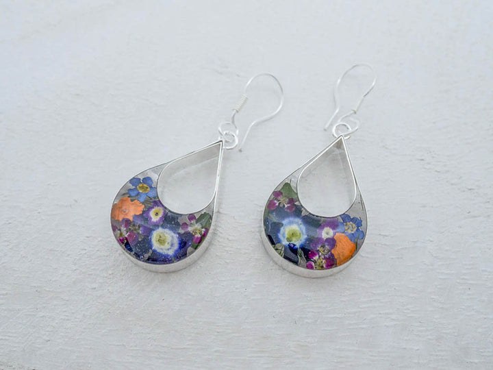 Primavera Earring, Medium Cut Out Teardrop on Hook