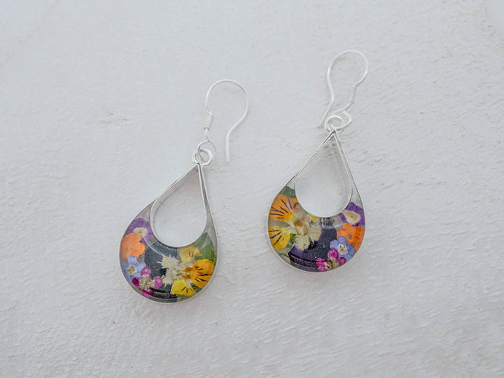 Primavera Earring, Medium Cut Out Teardrop on Hook