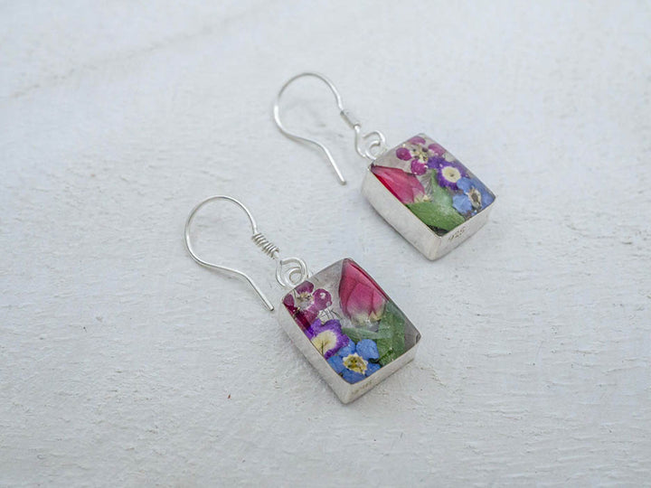 Primavera Earring, Small Rectangle on Hook