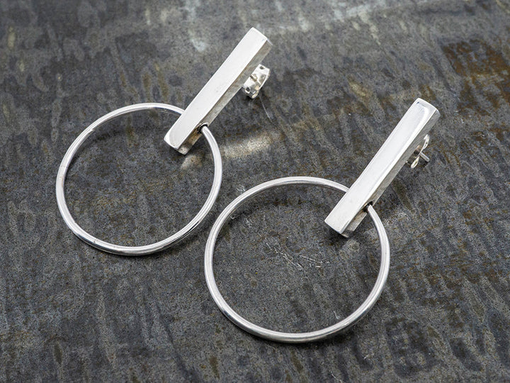 Large Hanging Ring Earrings