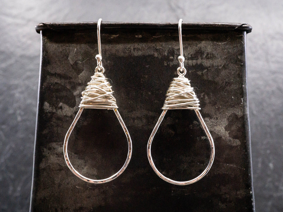 Wrapped Teardrop Earrings