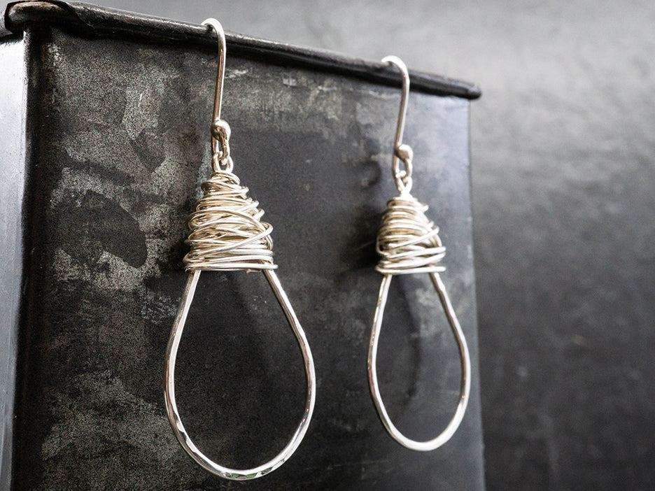 Wrapped Teardrop Earrings