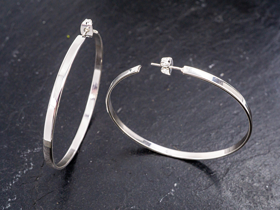 Sterling Silver Bead Endless Hoop Earrings - Quality Gold