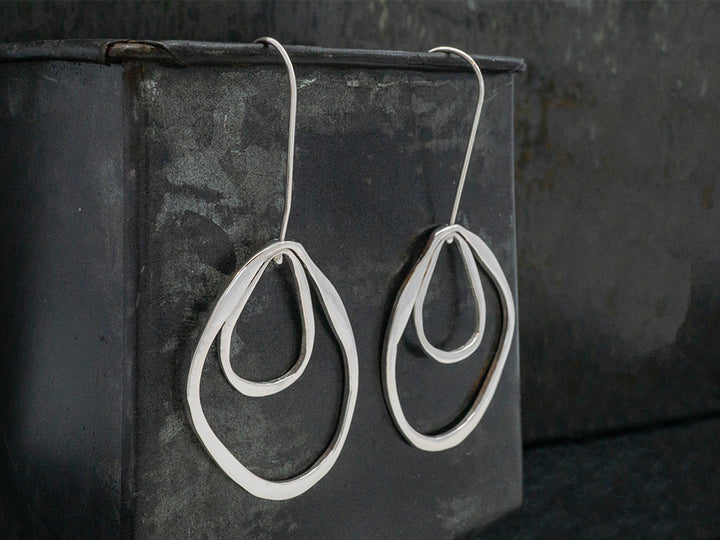 Abstract Shapes Earring on Long Hook