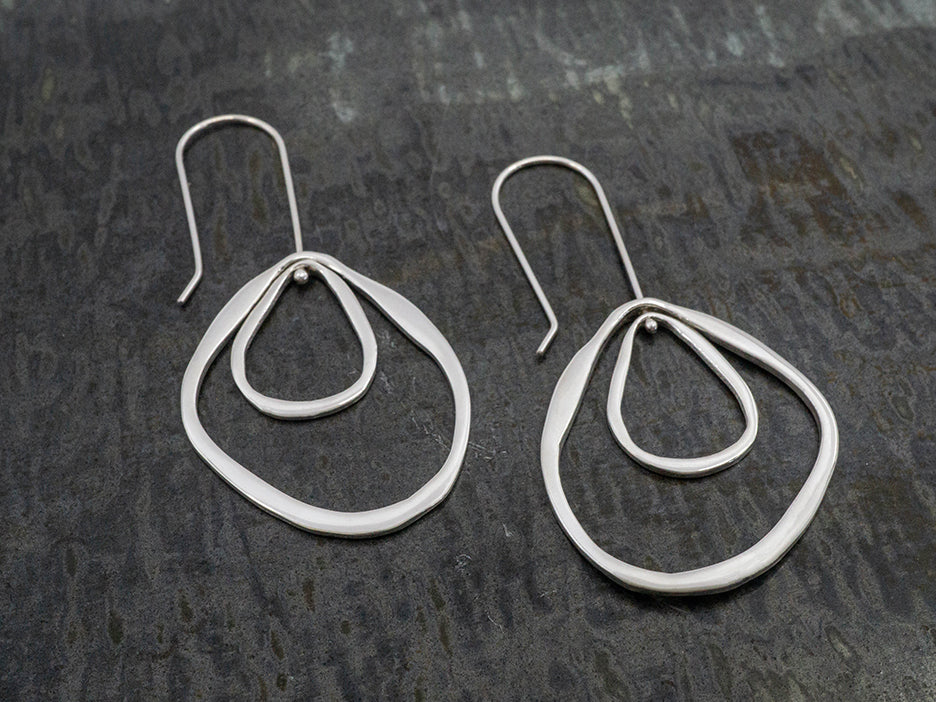 Abstract Shapes Earring on Long Hook