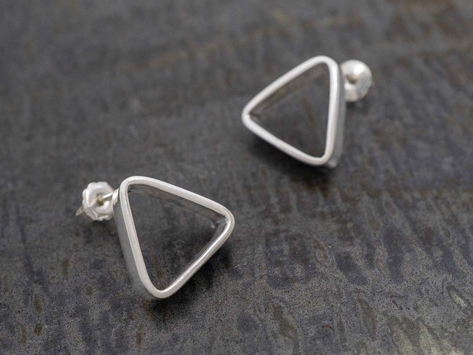 Triangle Outline Earring on Post