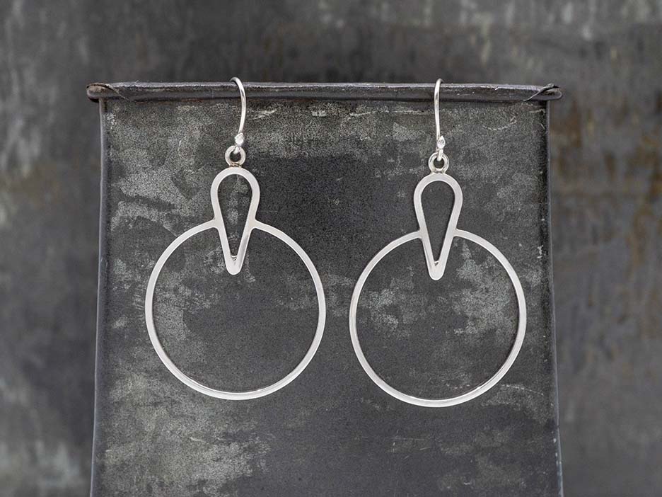 Pierced Circle Earring on Hook