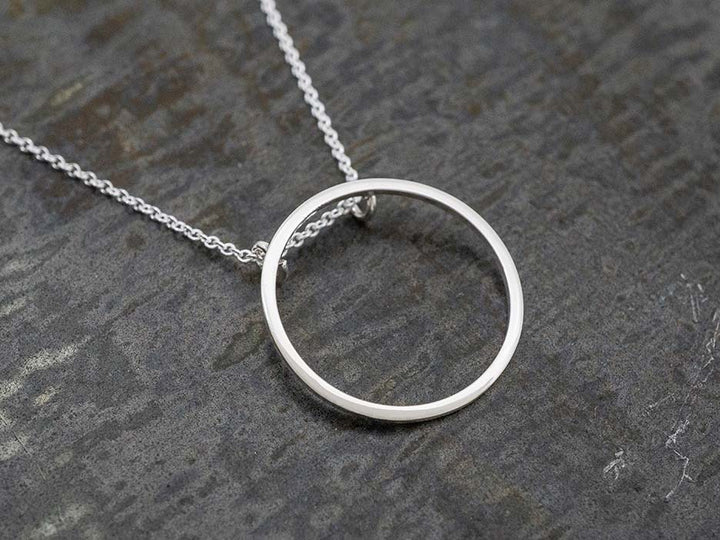 Simple Silver Ring Necklace