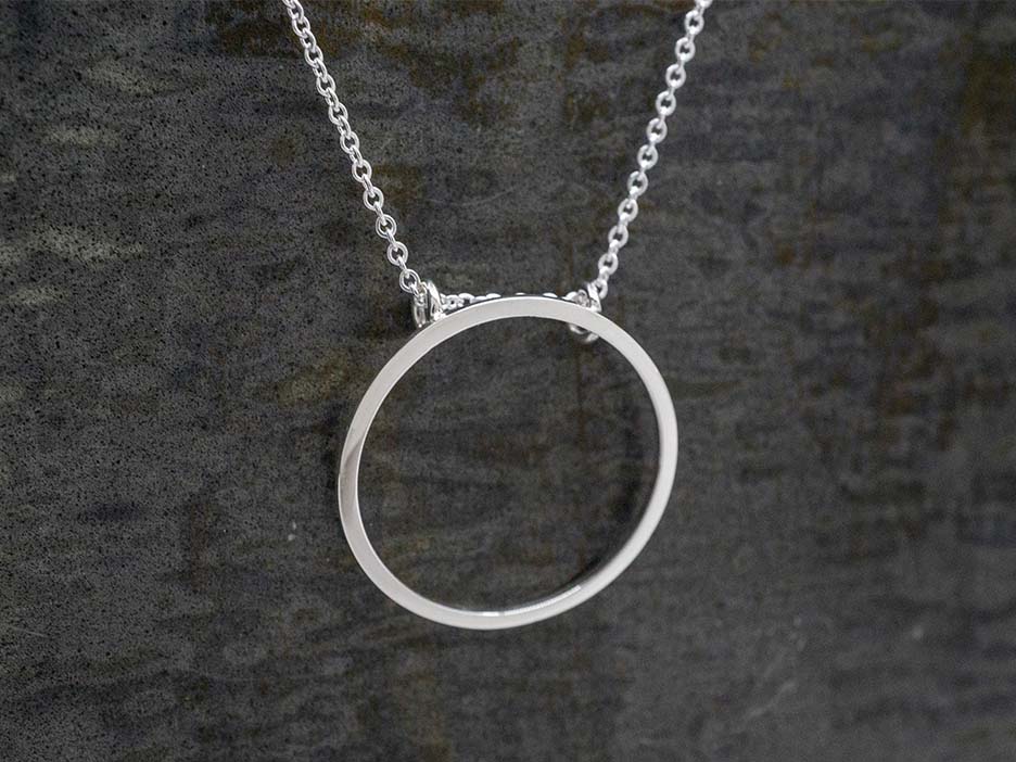 Simple Silver Ring Necklace