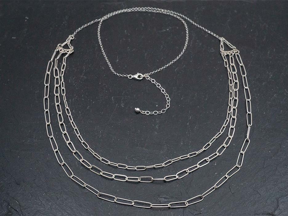 Paperclip Trio Necklace