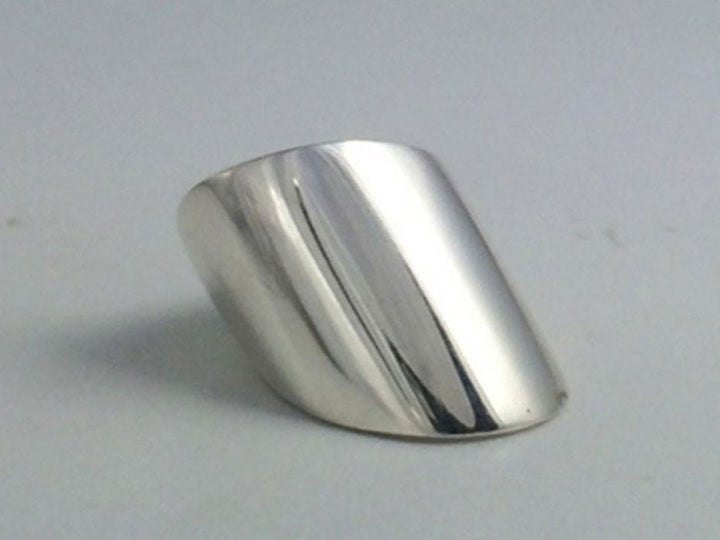 Extra Wide Angle Sterling Silver Ring