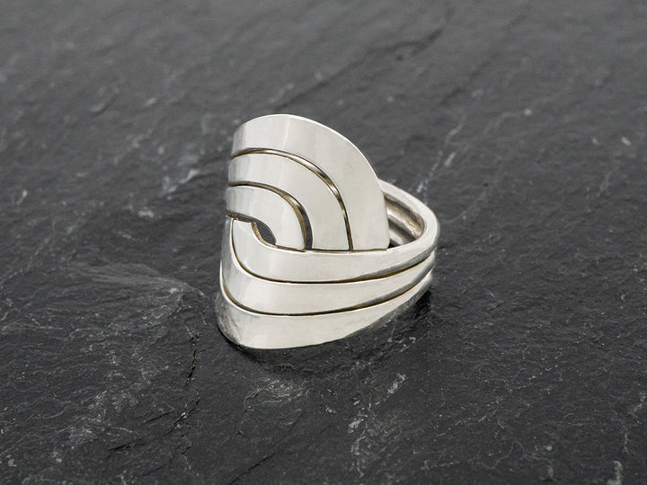 Sterling Silver Spratling Wave Ring