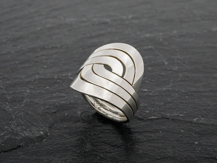 Sterling Silver Spratling Wave Ring