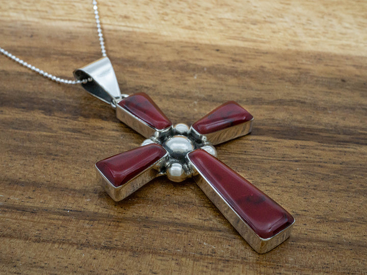 Red Jasper Stone Cross