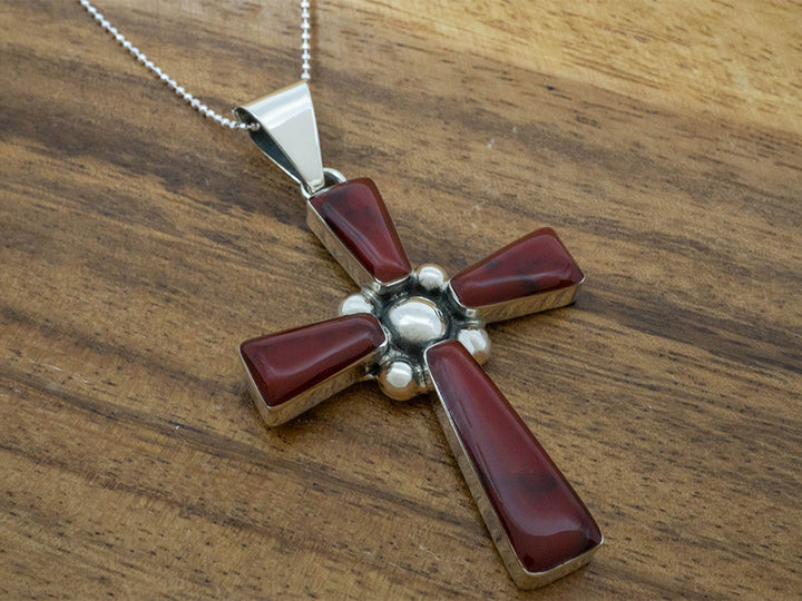 Red Jasper Stone Cross