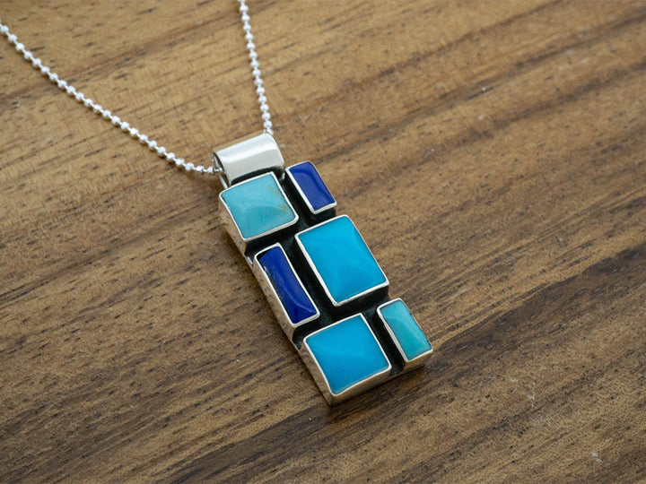 Medium Azul Mosaic Pendant