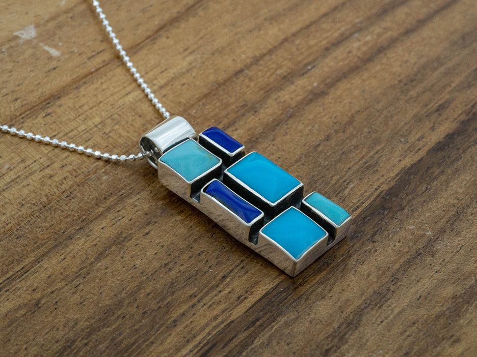 Medium Azul Mosaic Pendant