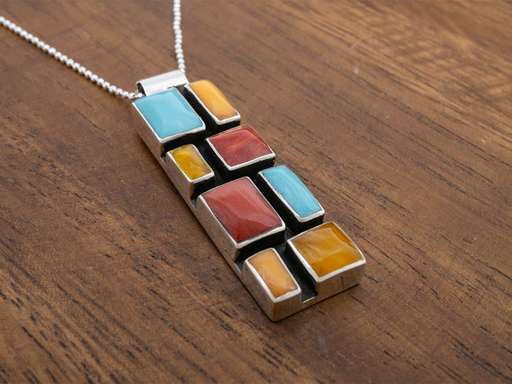 Slim Tejano Mosaic Pendant