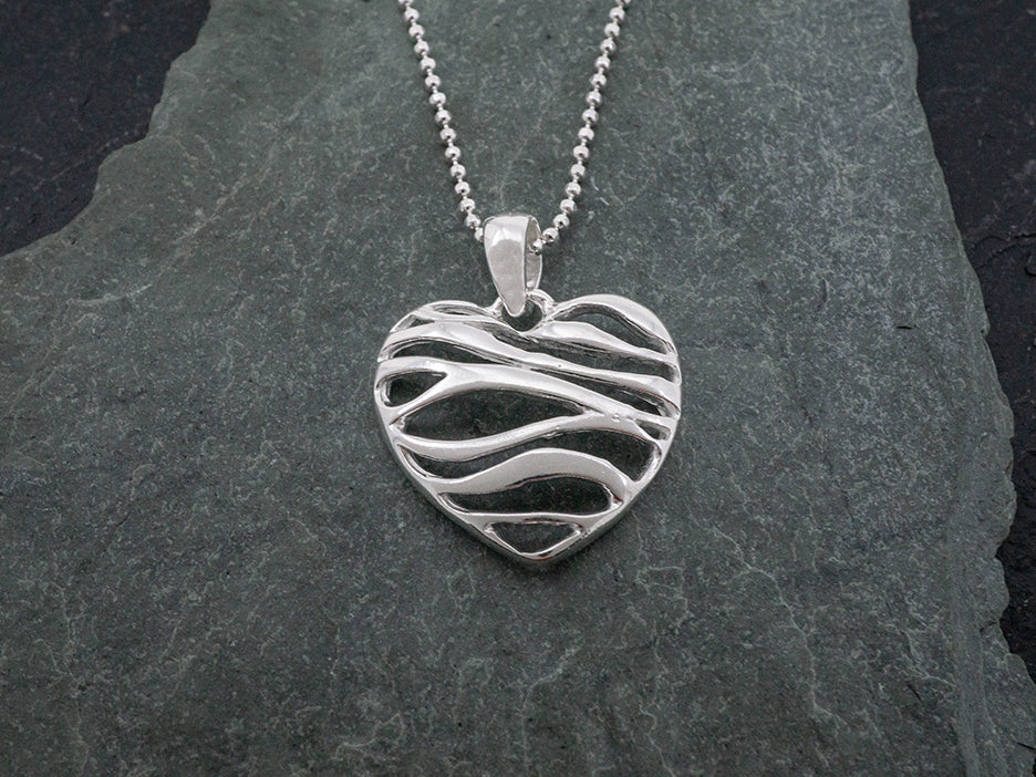 Ribbon Heart Pendant