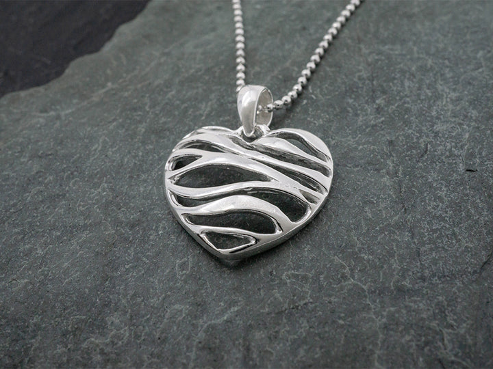 Ribbon Heart Pendant