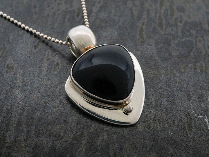 Black Onyx Trillion Pendant