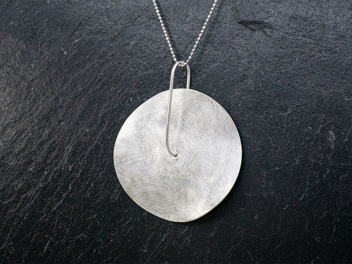 Hanging Scoured Disc Pendant